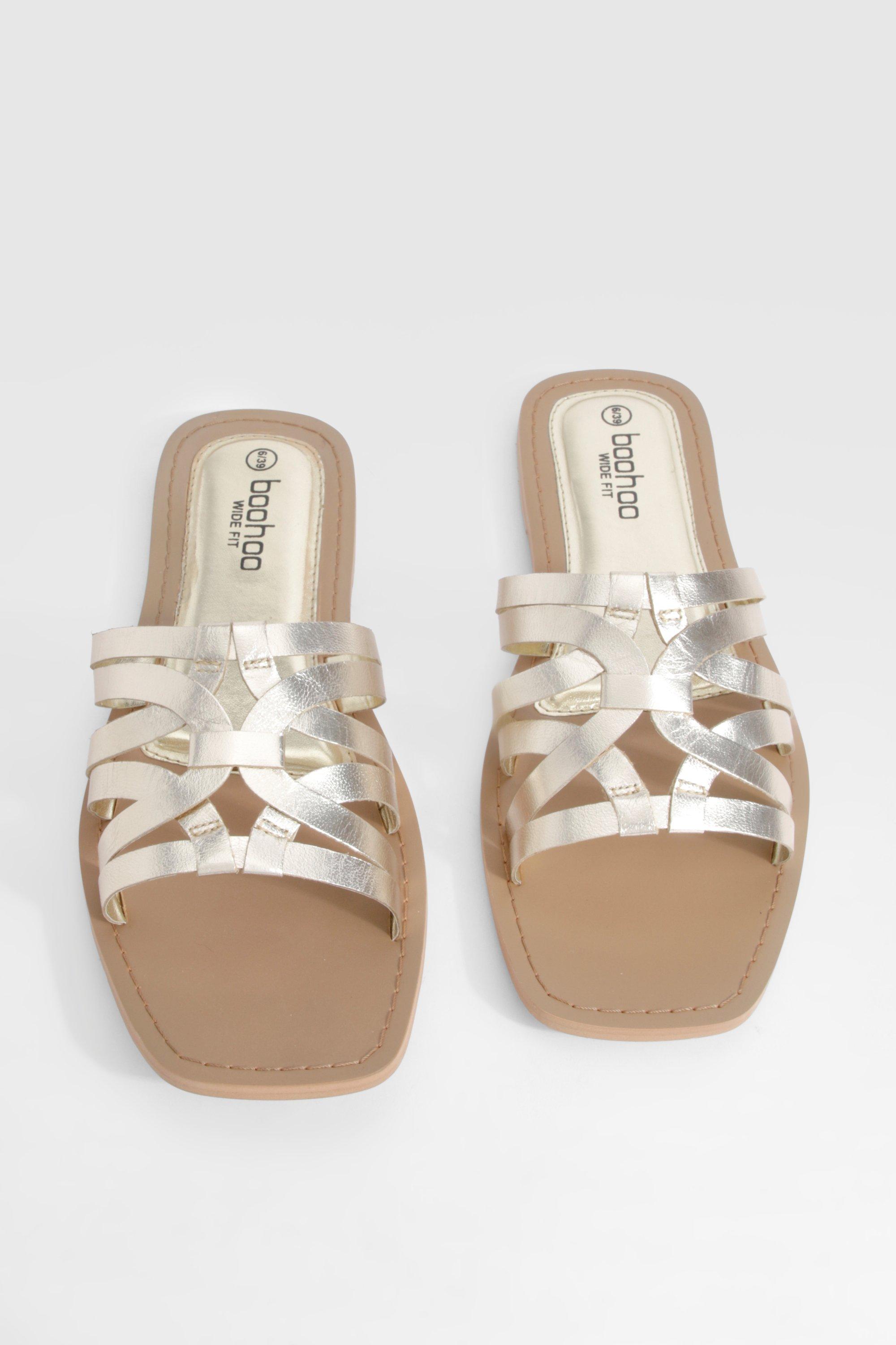 Wide fit leather mules top