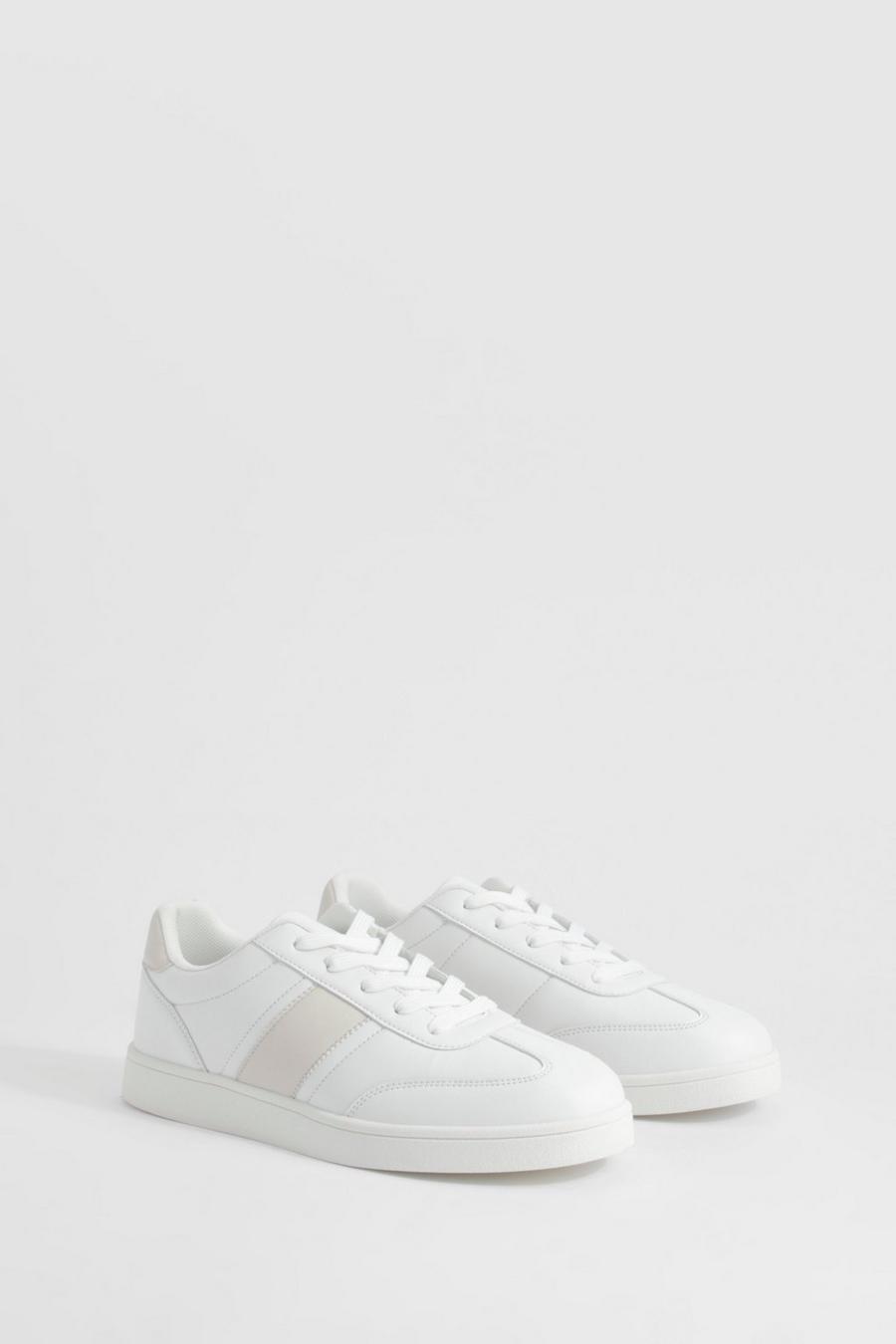 White_sand Gum Sole Stripe Sneakers image number 1