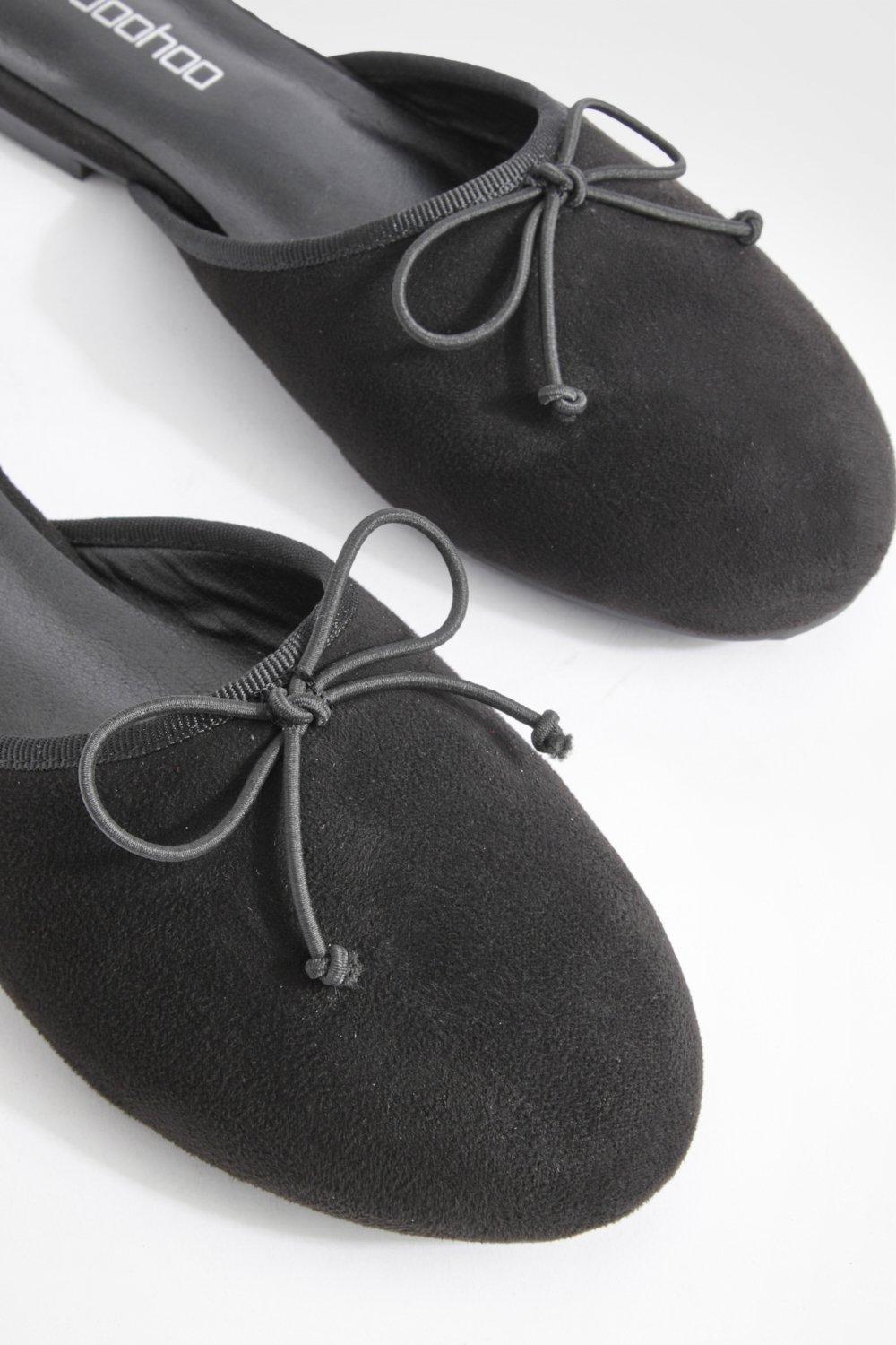 Bow Detail Slip On Ballet Mules