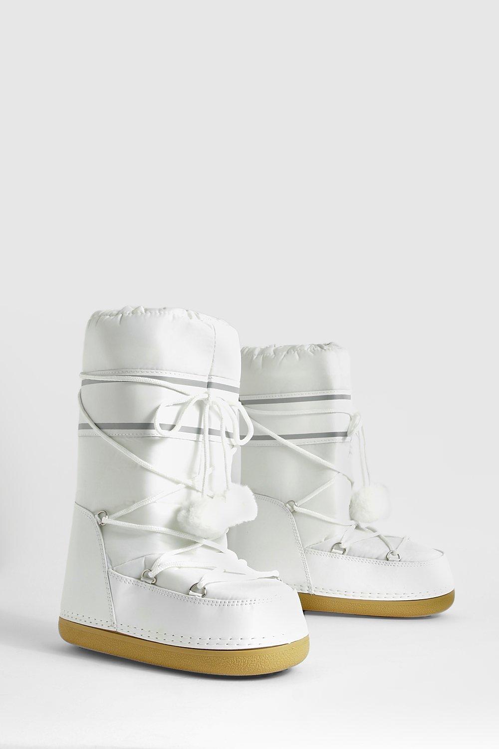 White pom pom on sale boots