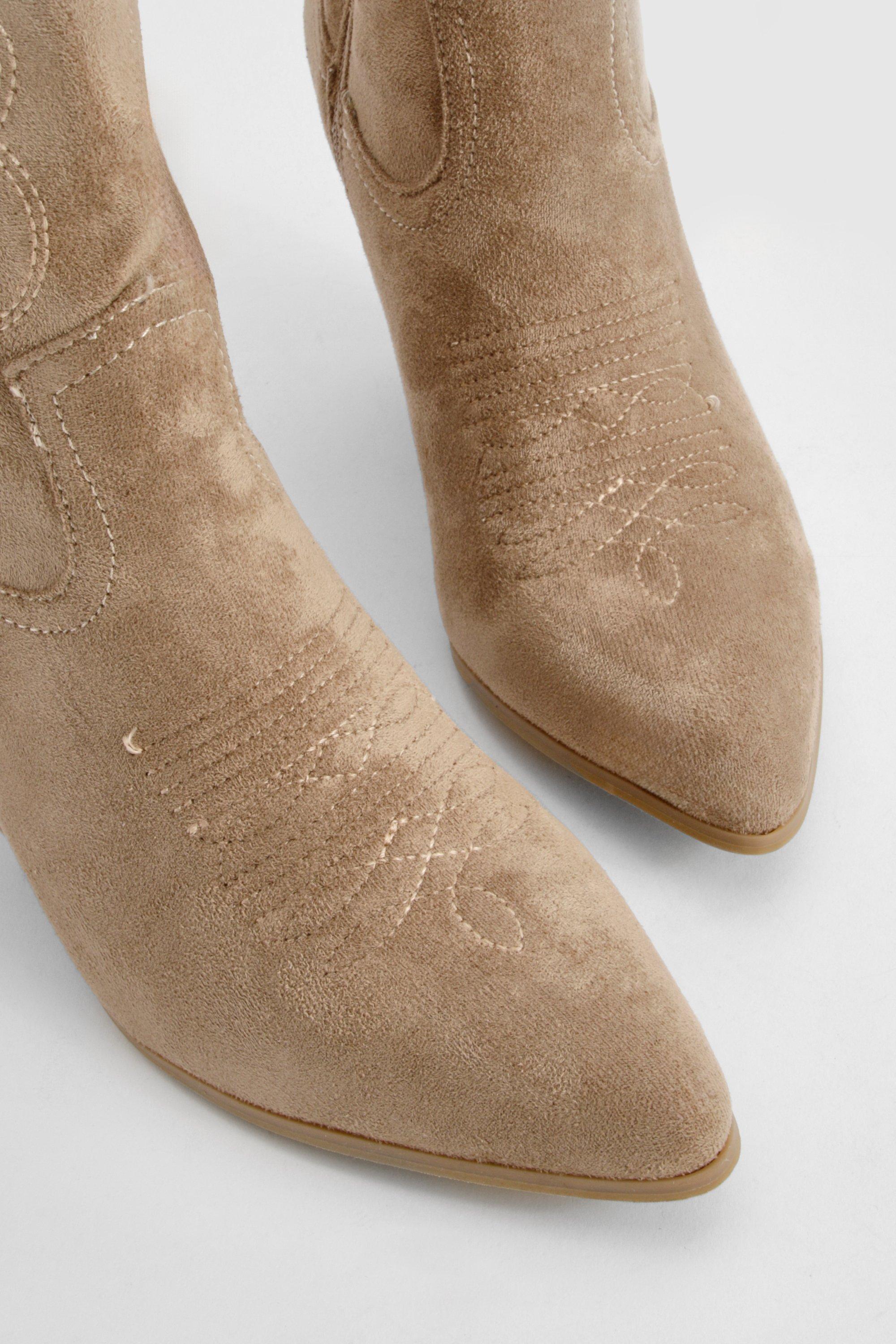 【COLOR iN ID】western linen boots Embroidered Knee High Western Cowboy Boots | boohoo NO