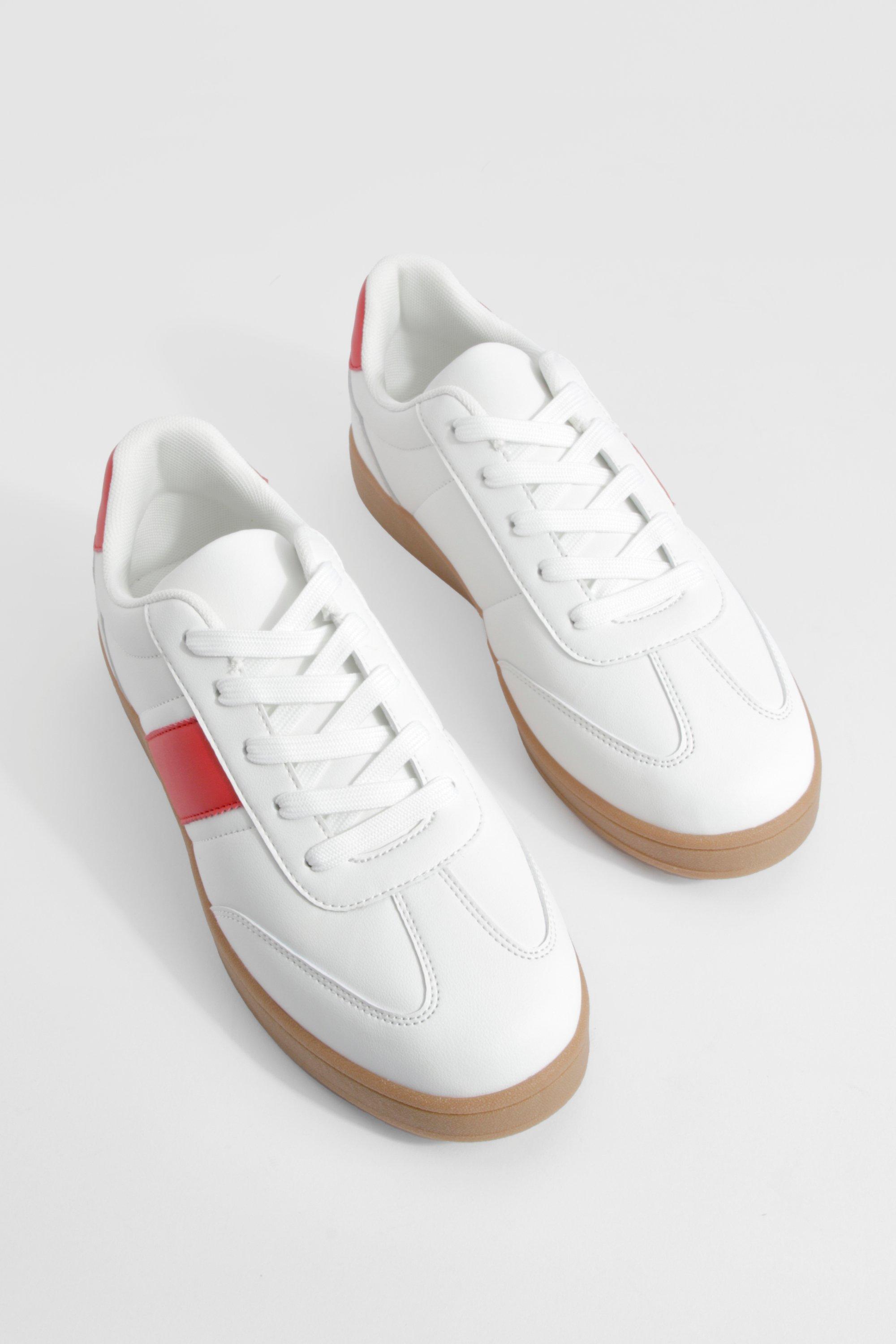 Fashion boohoo mens white trainers