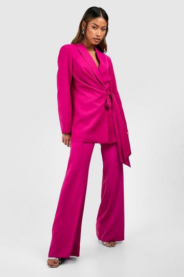 Fluid Flared Trousers magenta