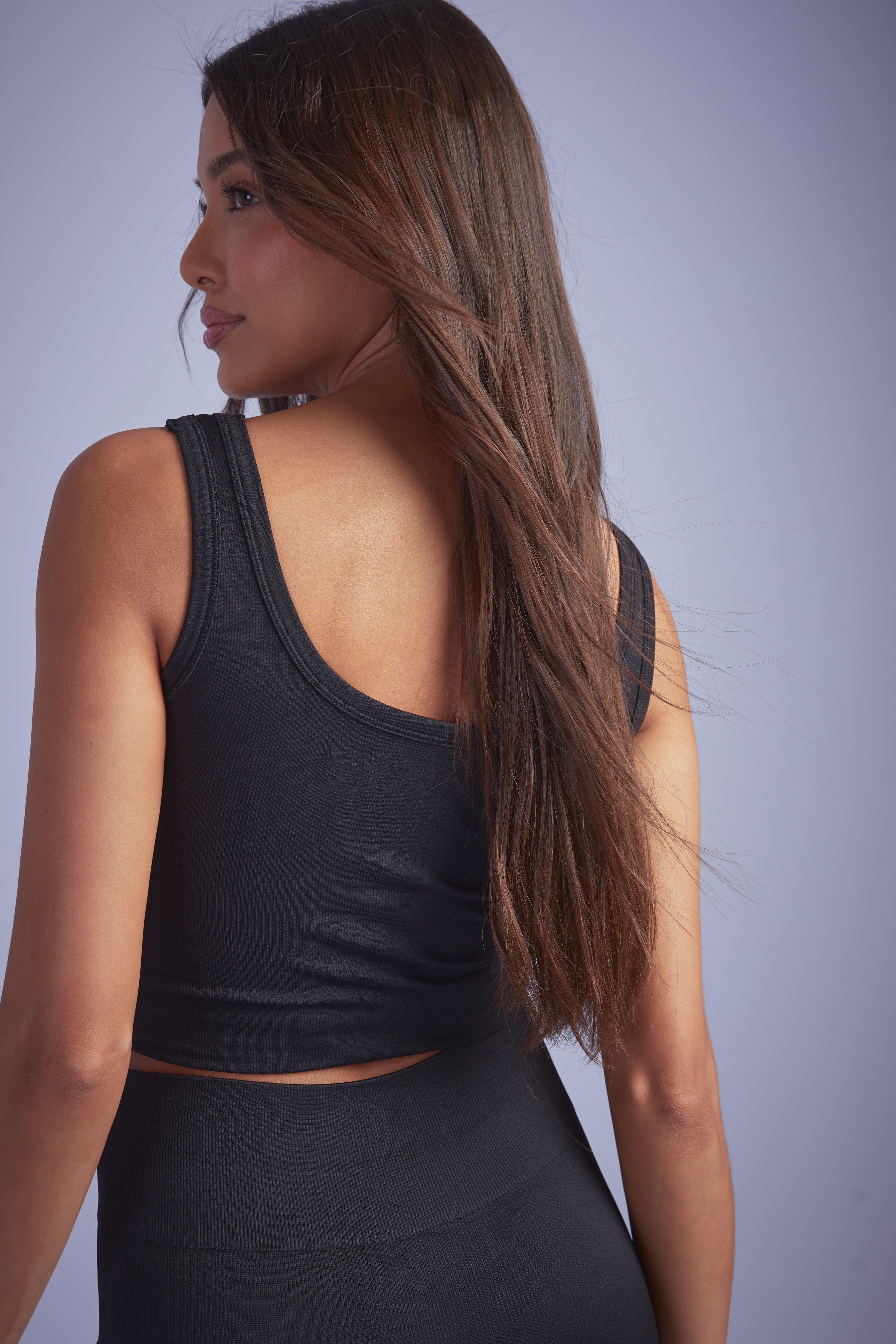 Seamless Rib Thick Binding Crop Top