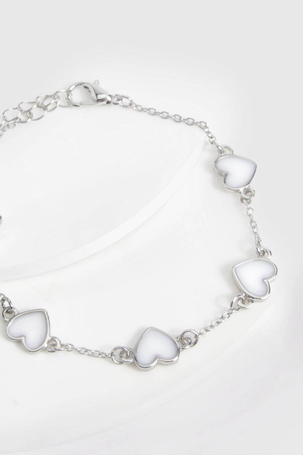 Girls' Enamel Heart Charms Bracelet Sterling Silver - In Season