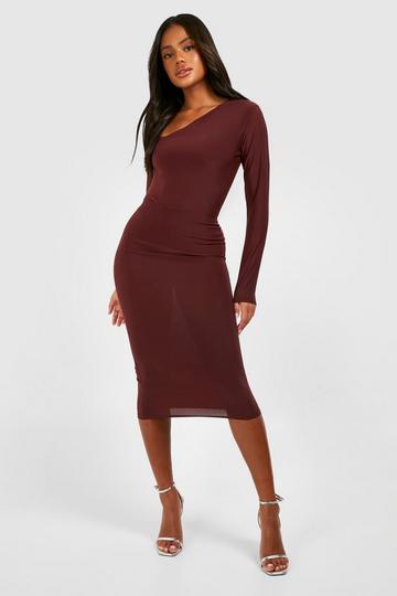 Slinky Midi Skirt chocolate