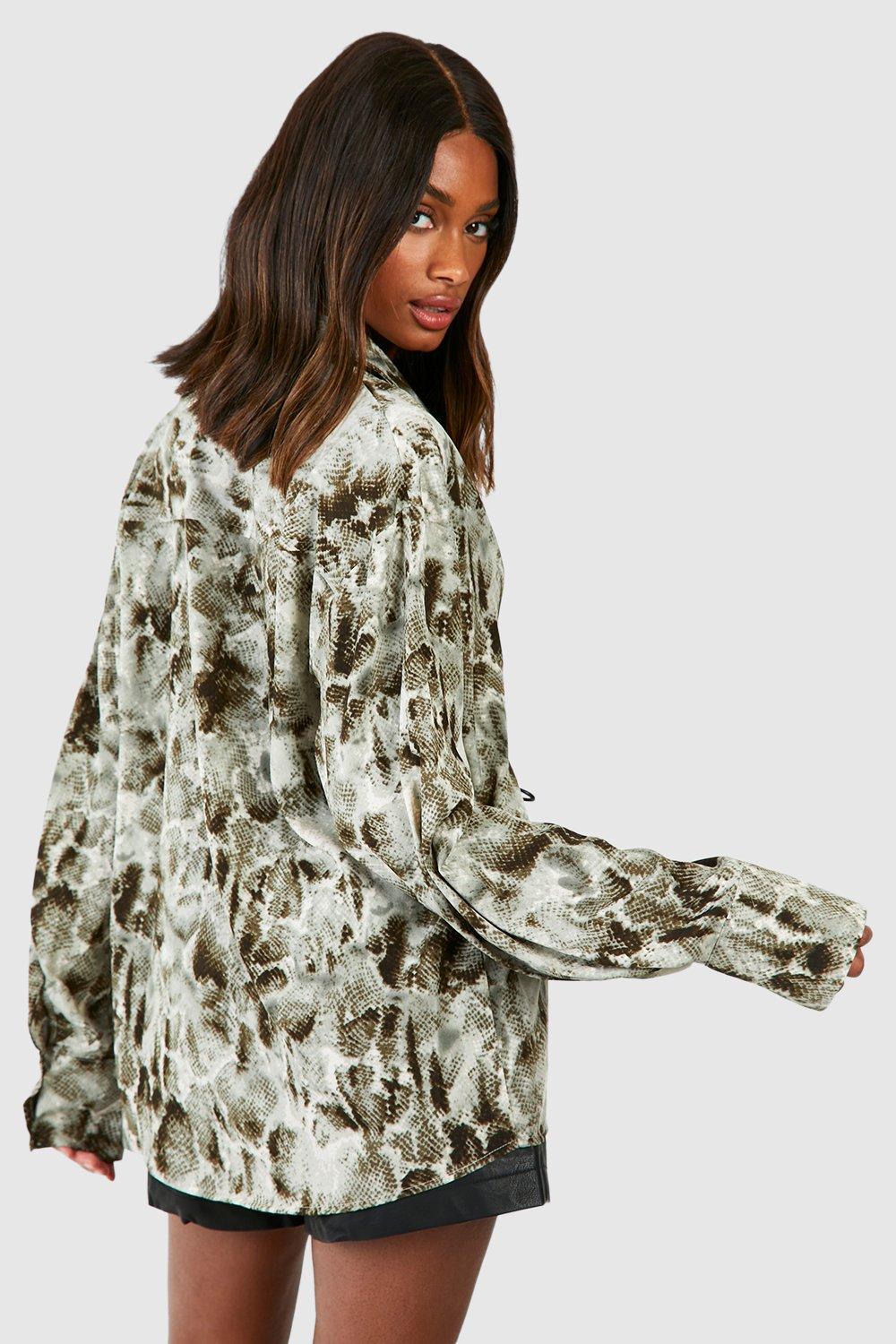 Camisa estampado serpiente on sale