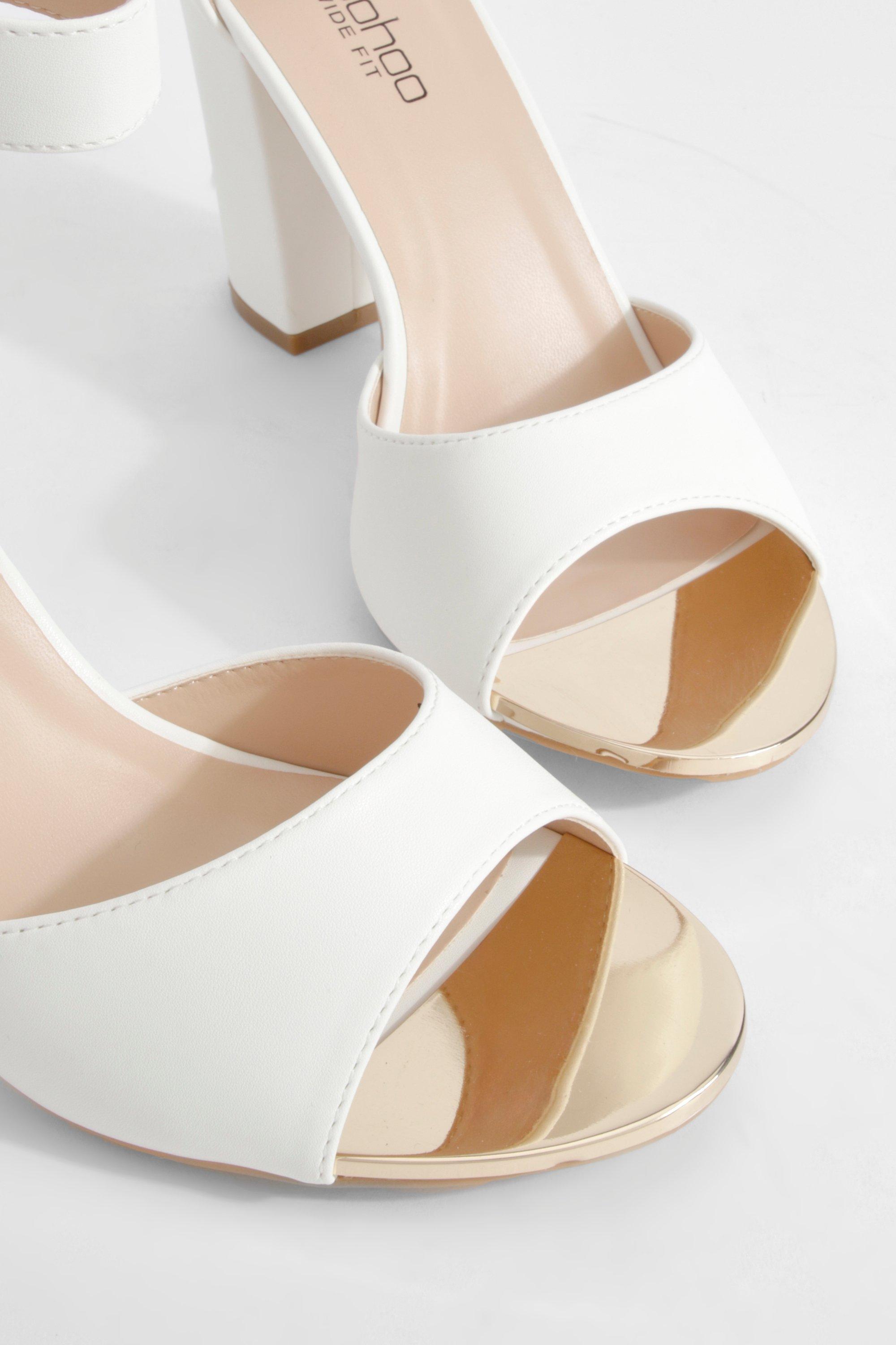 Wide Width Two Part Block Heels