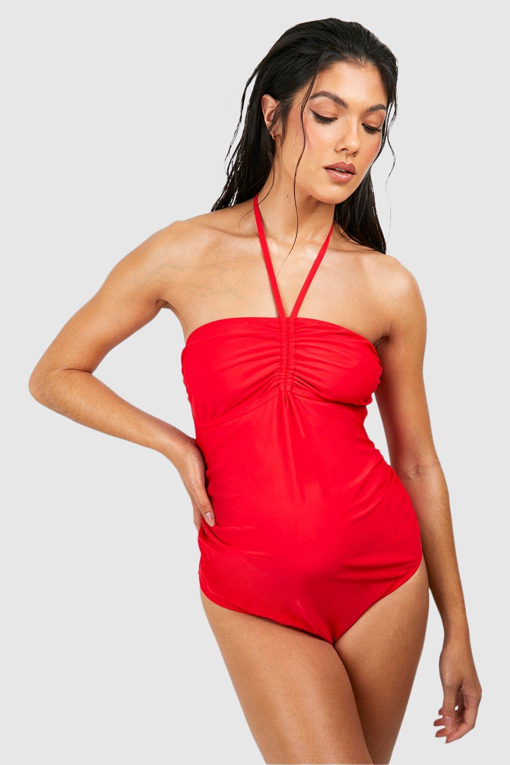 Boohoo hot sale red swimsuit