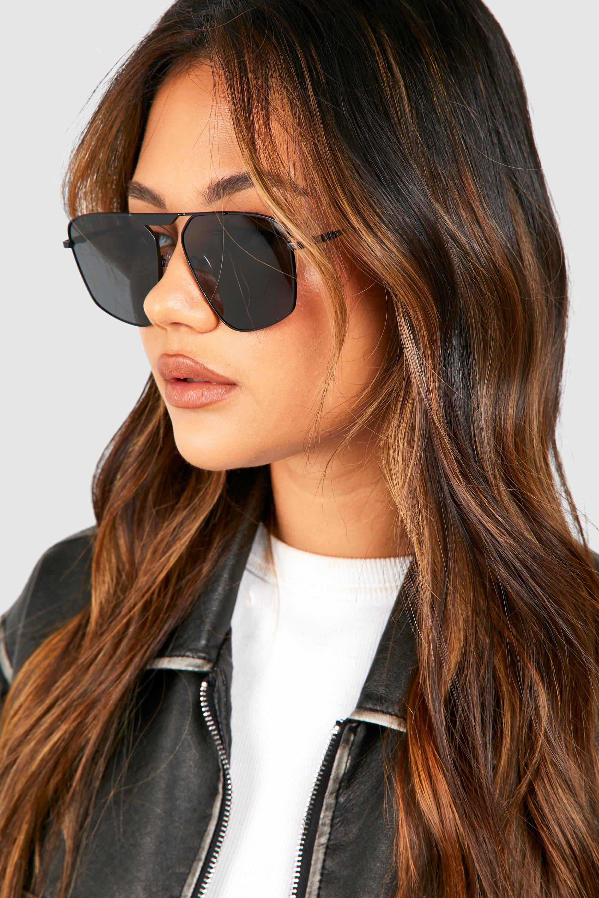 Rose Gold Natural Ombre Aviator Sunglasses boohoo UK