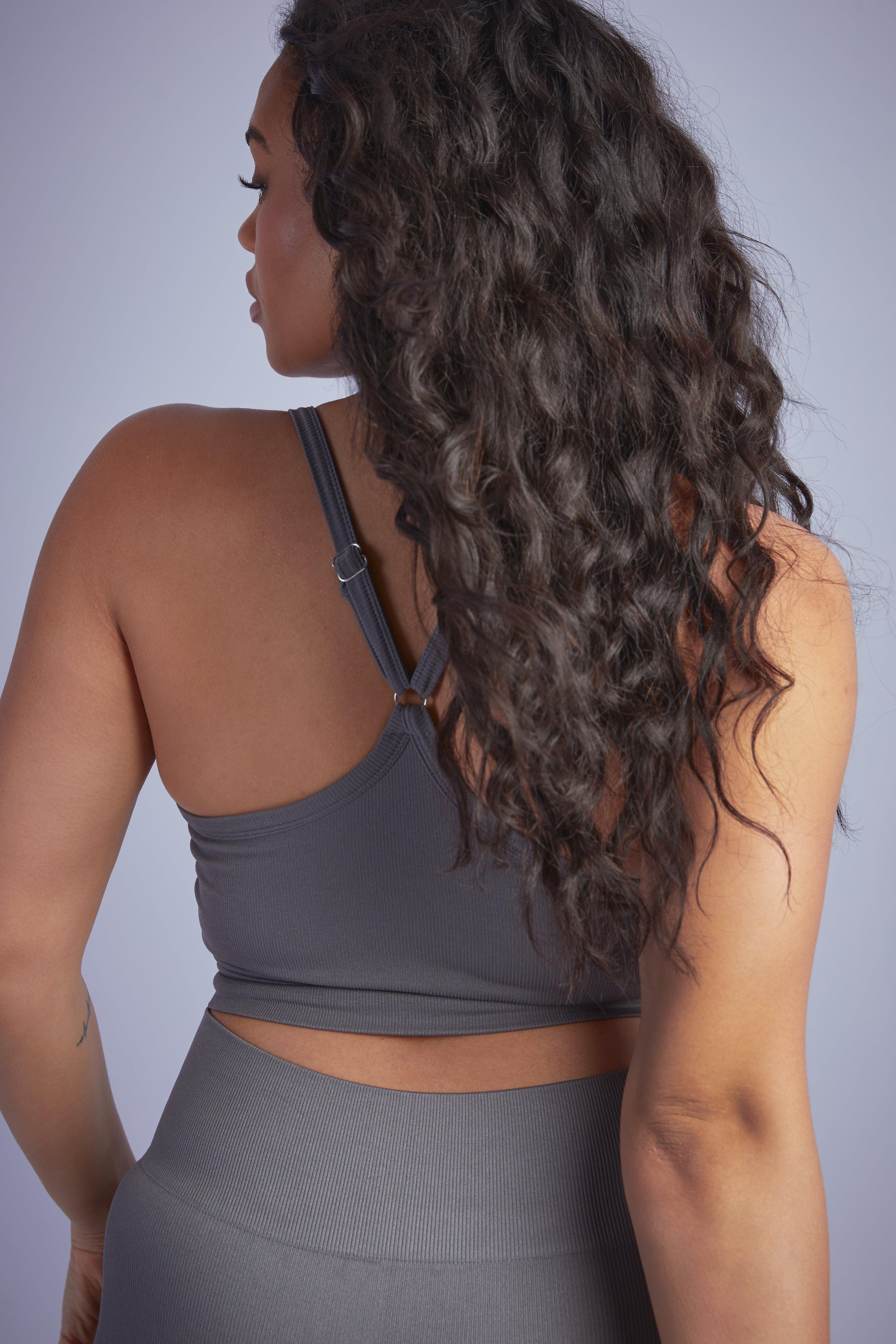 Plus Seamless Rib Longline Sports Bra