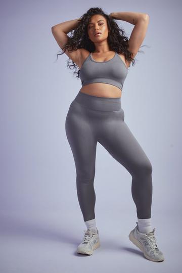 Plus Seamless Rib Legging charcoal