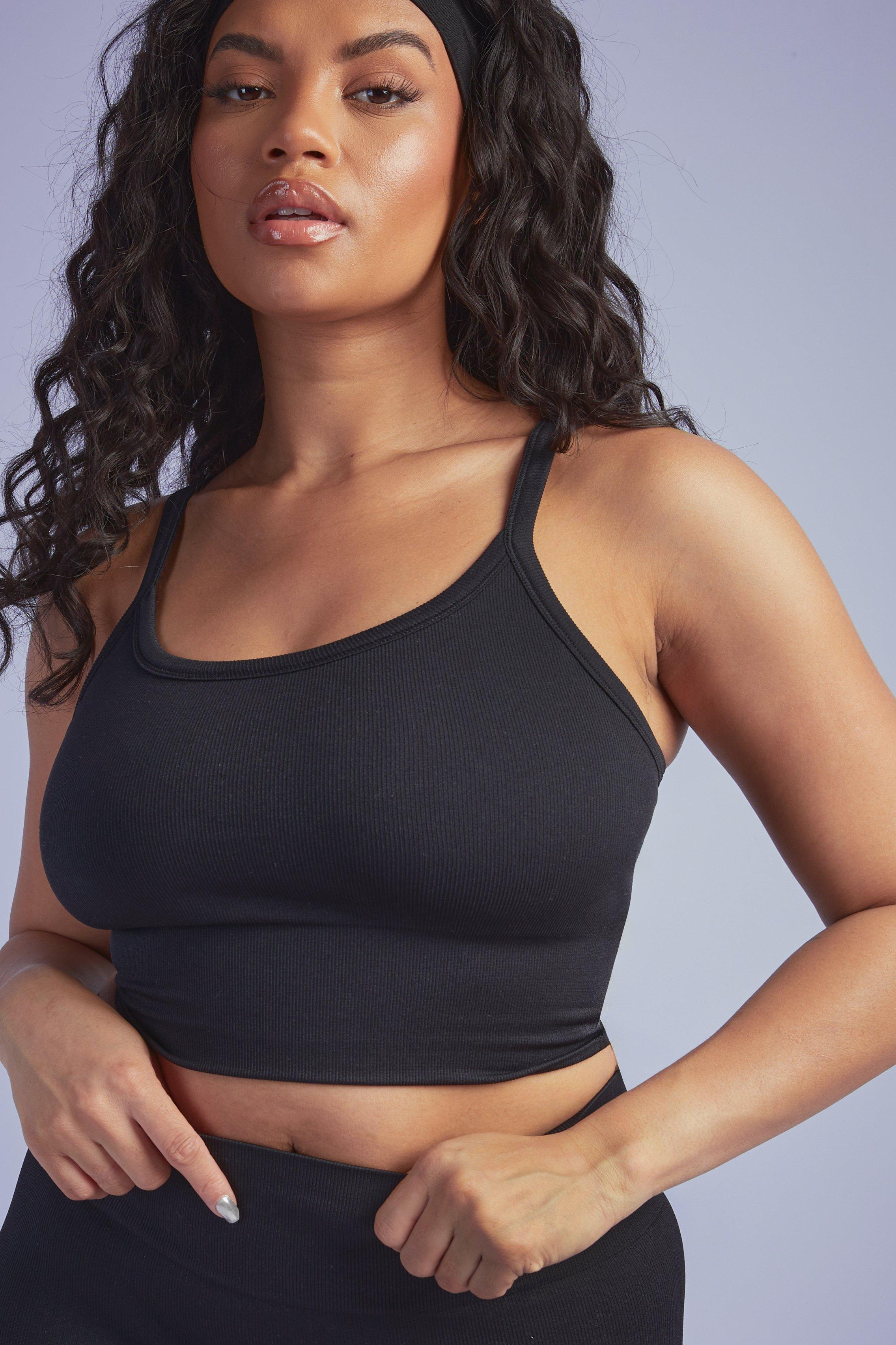 Plus Seamless Rib Longline Sports Bra