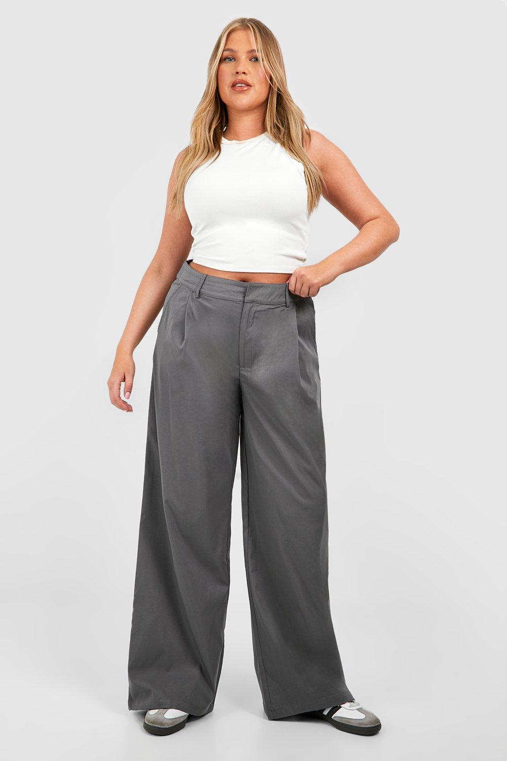 Plus Extreme Wide Leg Wide Leg Trouser | boohoo