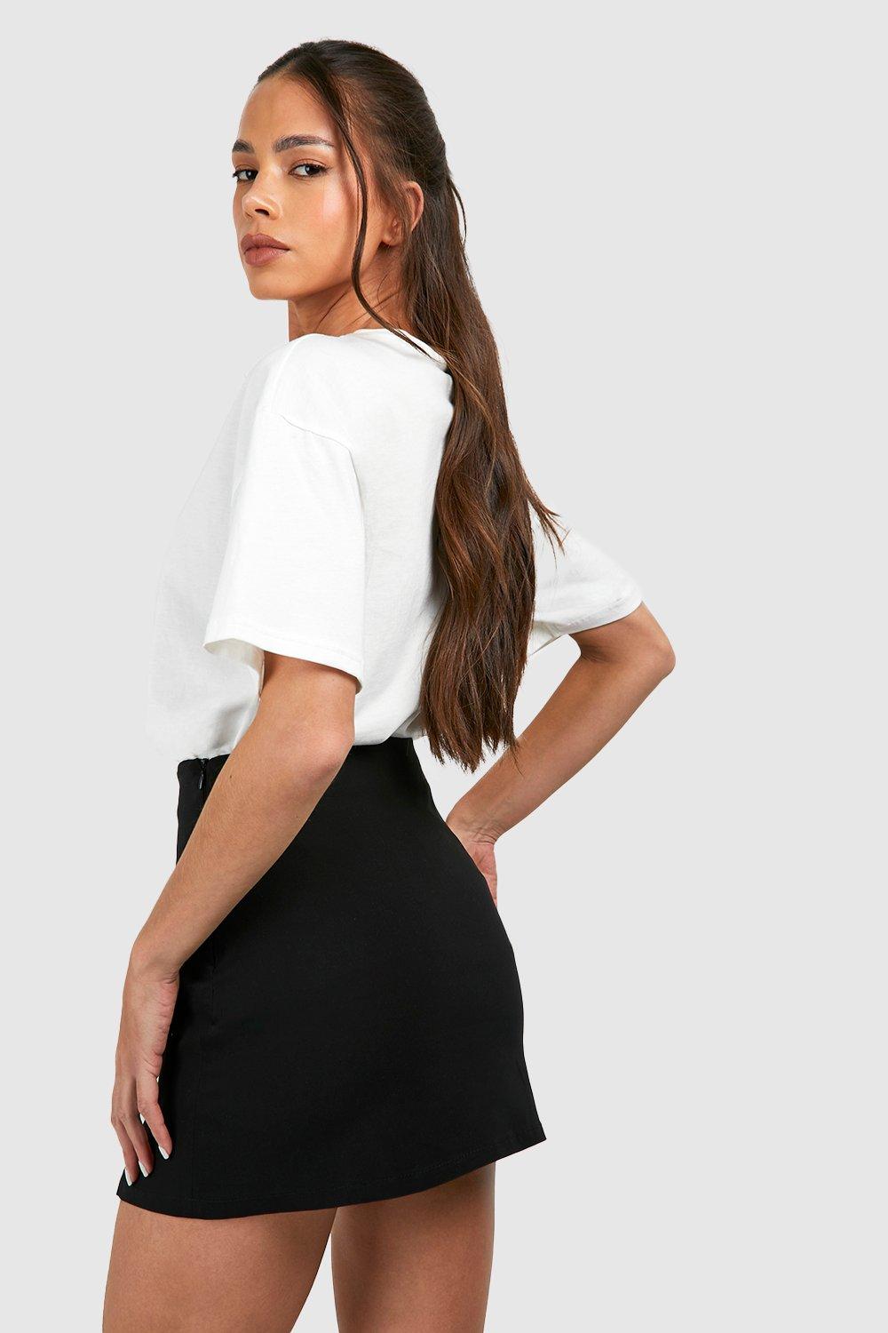 White skort clearance boohoo