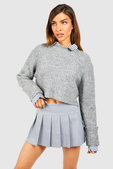 Grey Bengaline Tennis Skort