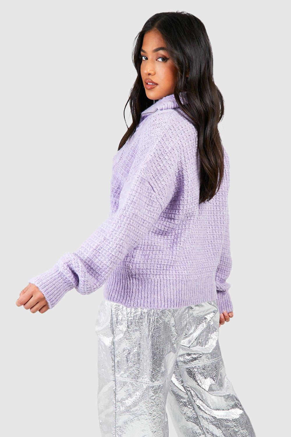 Lilac hot sale knit sweater