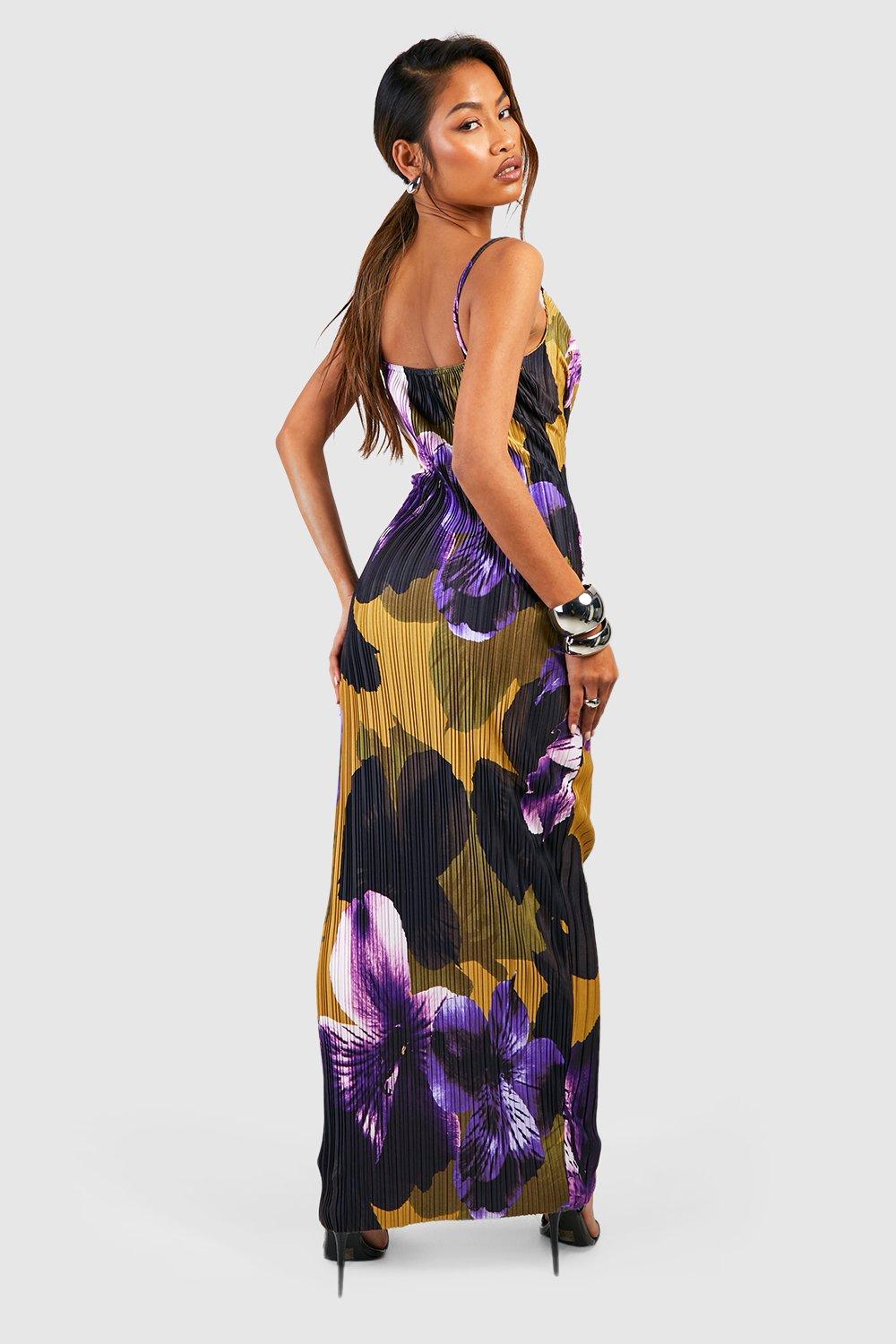 Mauve floral best sale maxi dress