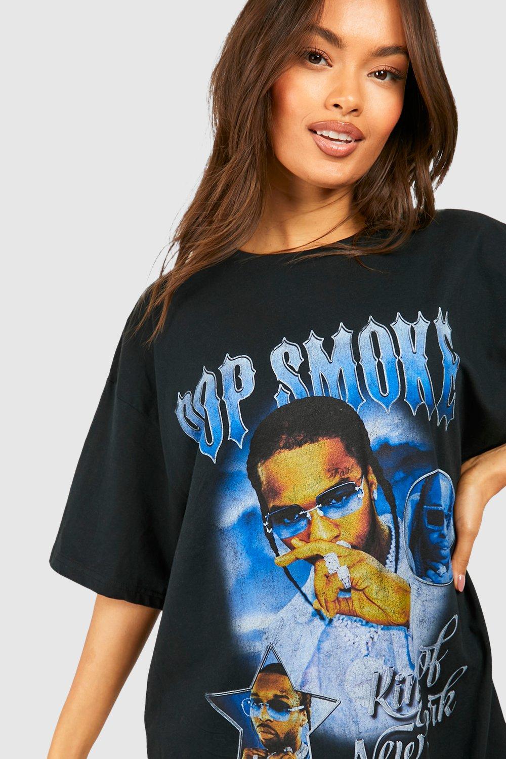 Oversized Pop Smoke License T shirt boohoo