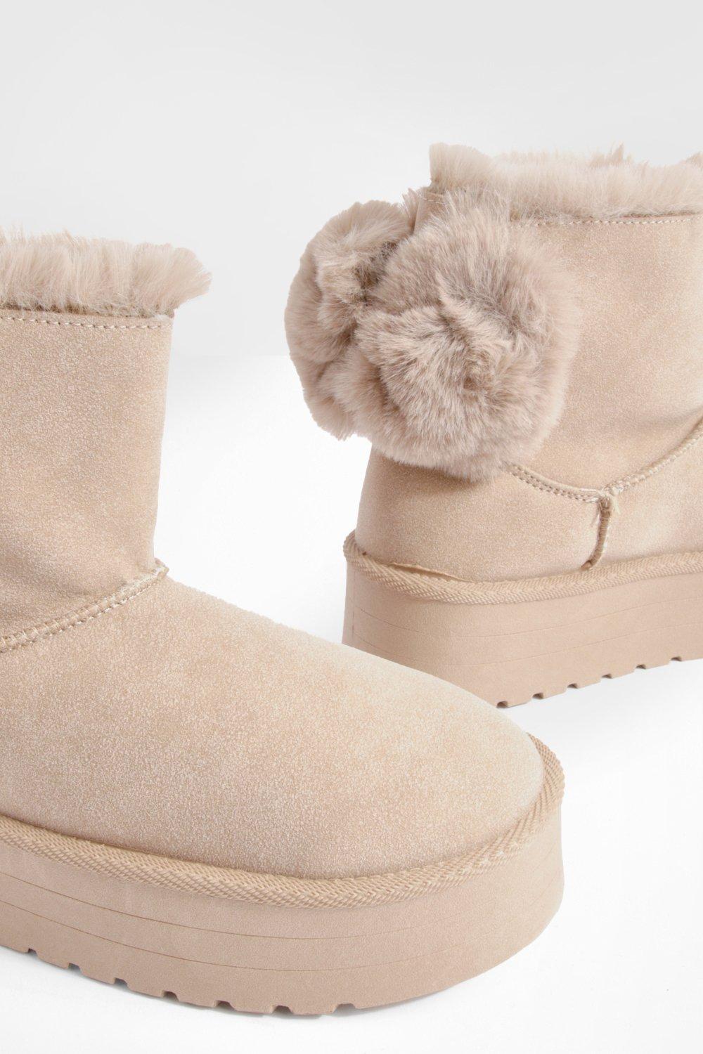 h&m fur lined boots