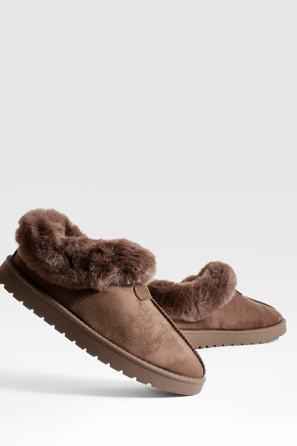 Fur trimmed sale mules