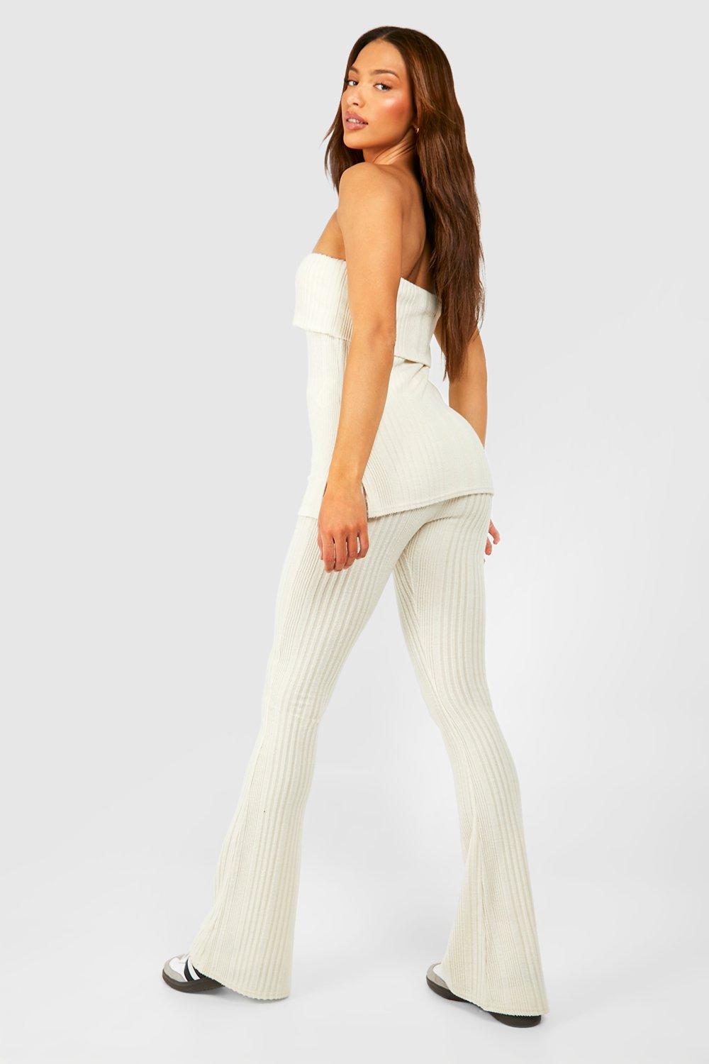 Tall Soft Rib Flared Pants  Ribbed flares, Flare pants, Womens tall dress  pants