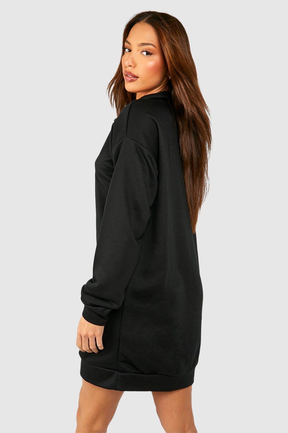 Tall Oversized Half Zip Sweat Dress