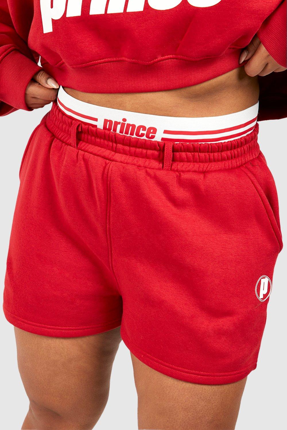 Red champion hot sale sweat shorts