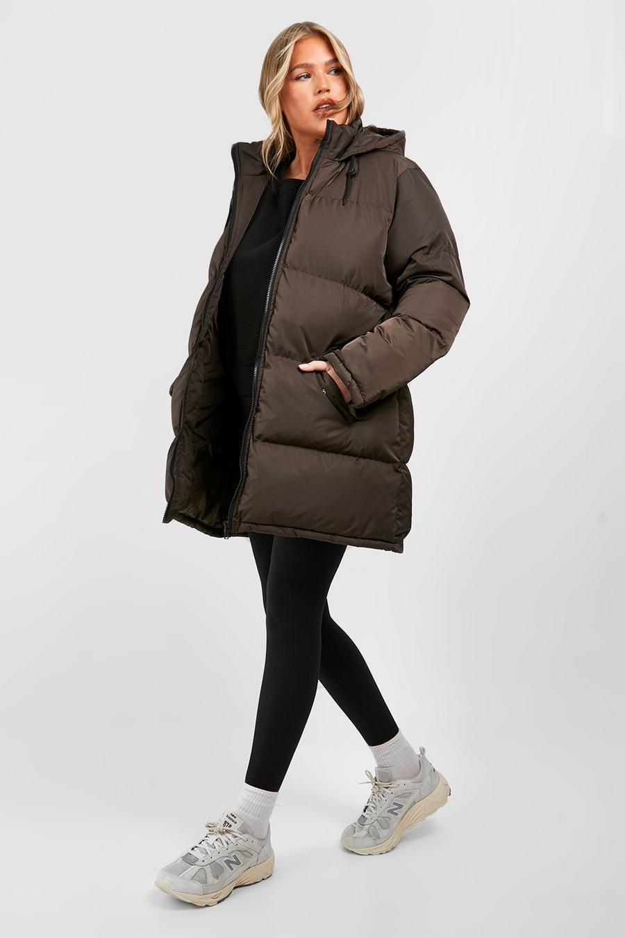 Chocolate Plus Hooded Puffer Jacket image number 1