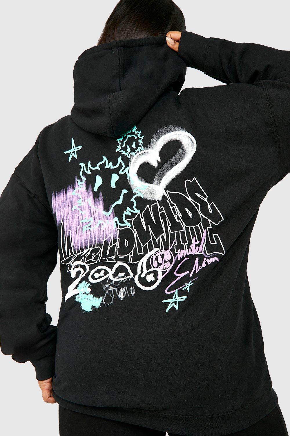 Boohoo discount graffiti hoodie