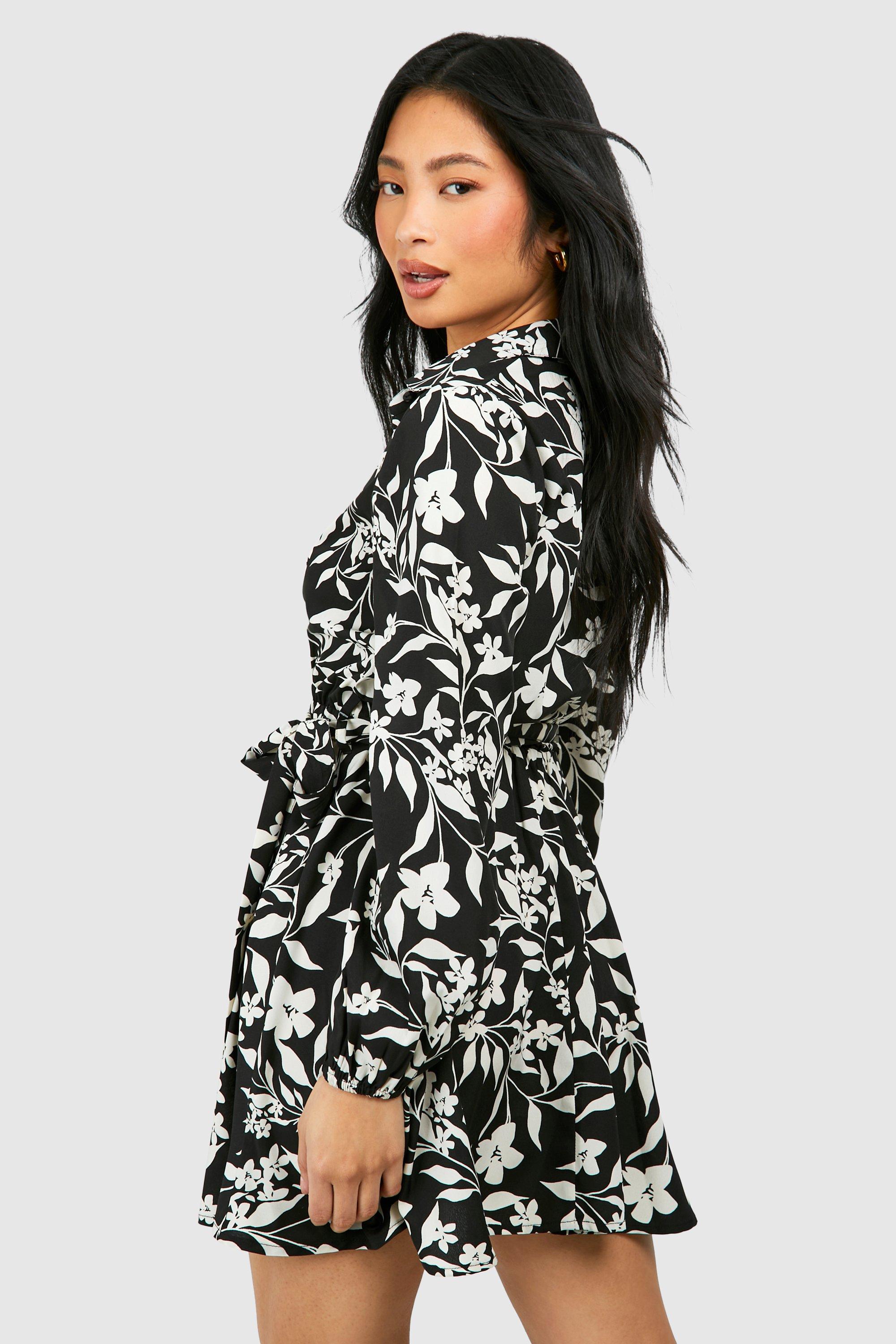 Boohoo petite shirt dress best sale