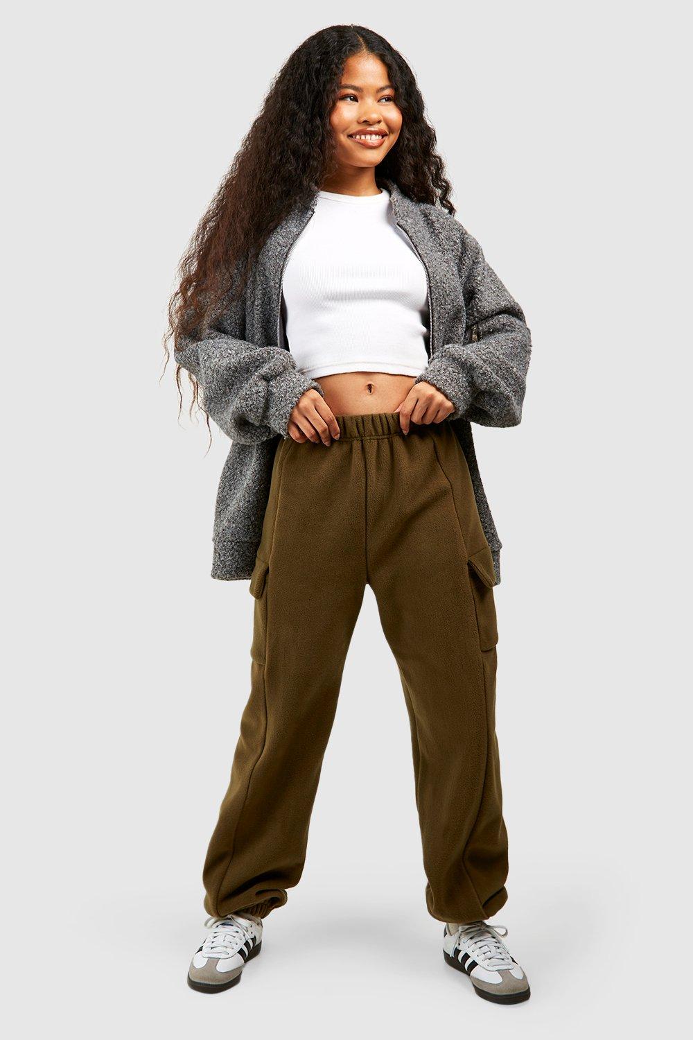 Bershka cuffed cargo pants in brown exclusive at ASOS