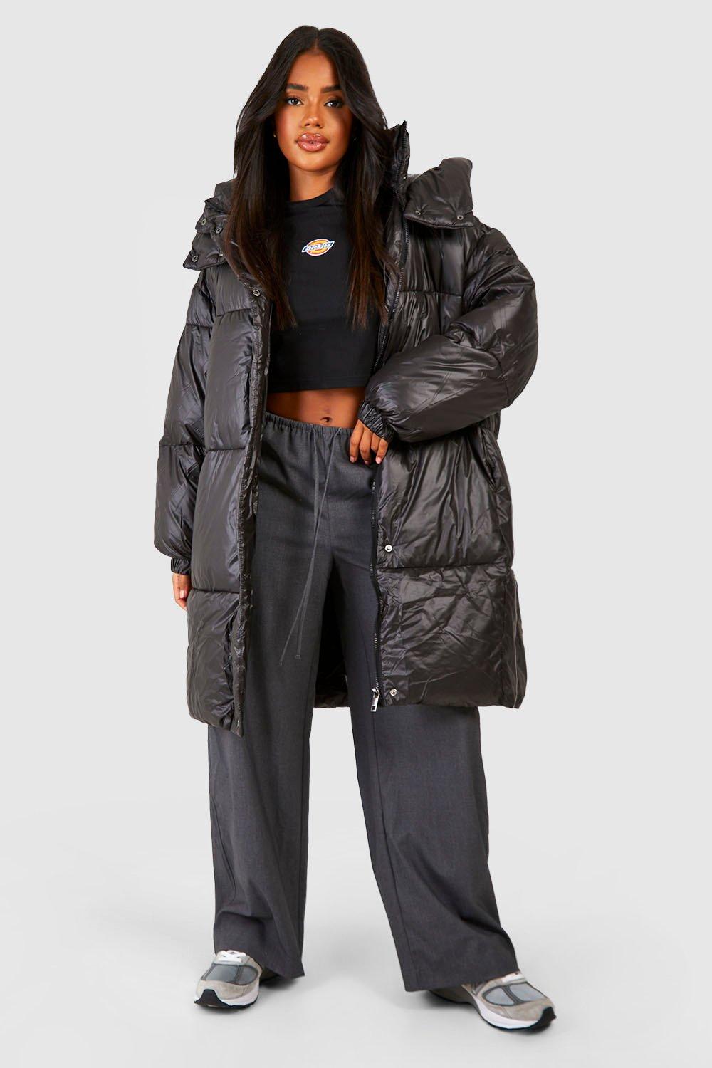 Boohoo longline hot sale puffer jacket