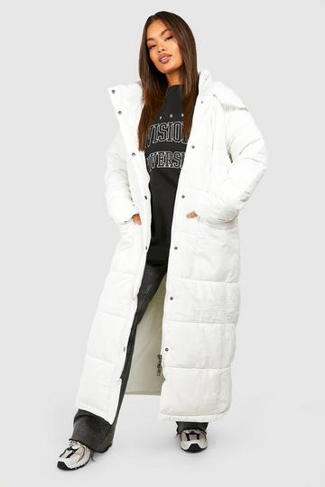 Oversized Maxi Puffer Coat white