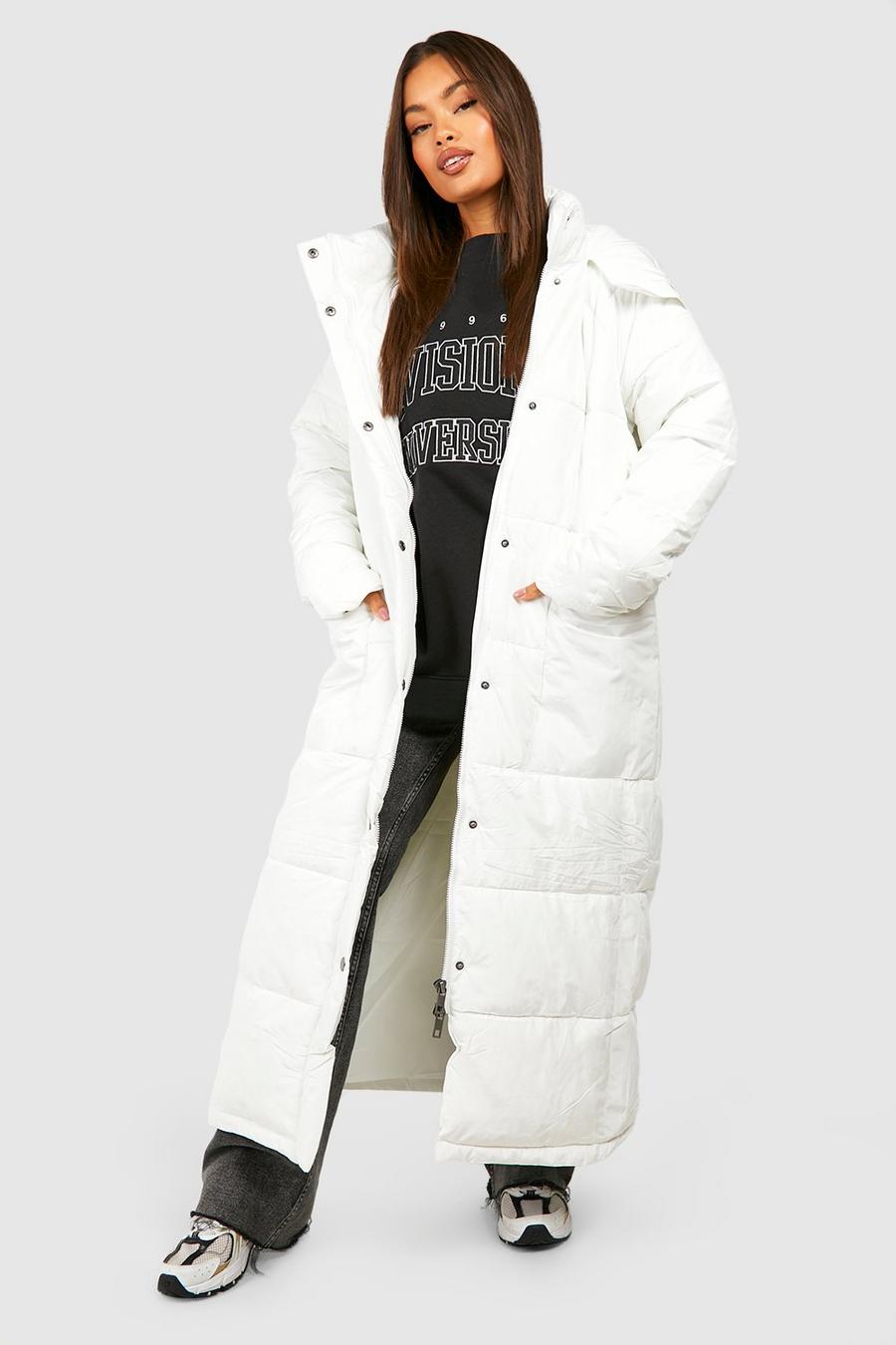 White Oversized Maxi Puffer Coat image number 1