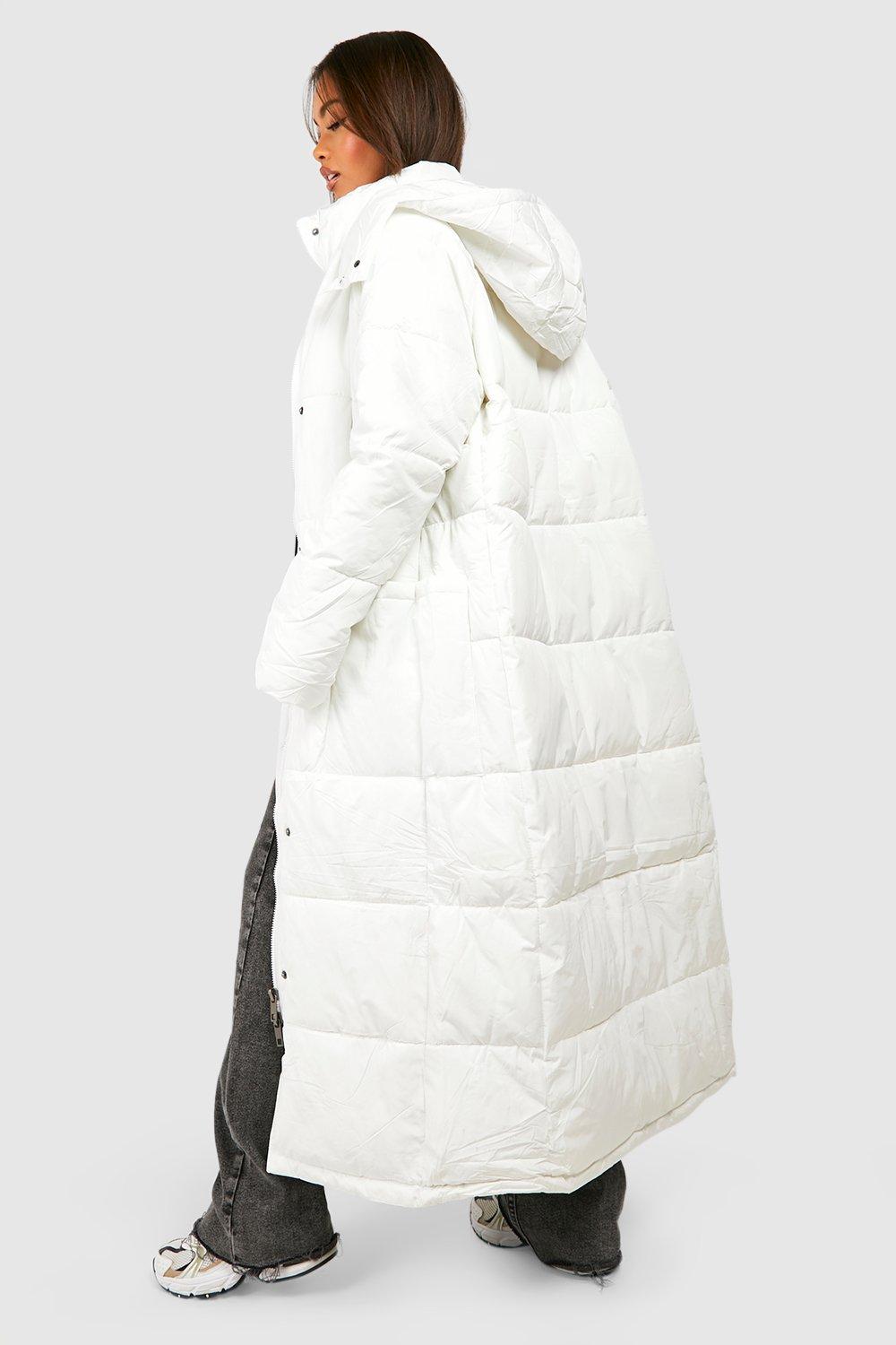 Boohoo long padded coat on sale