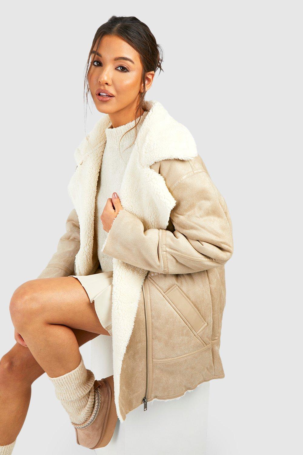 Womens oversized 2025 aviator jacket