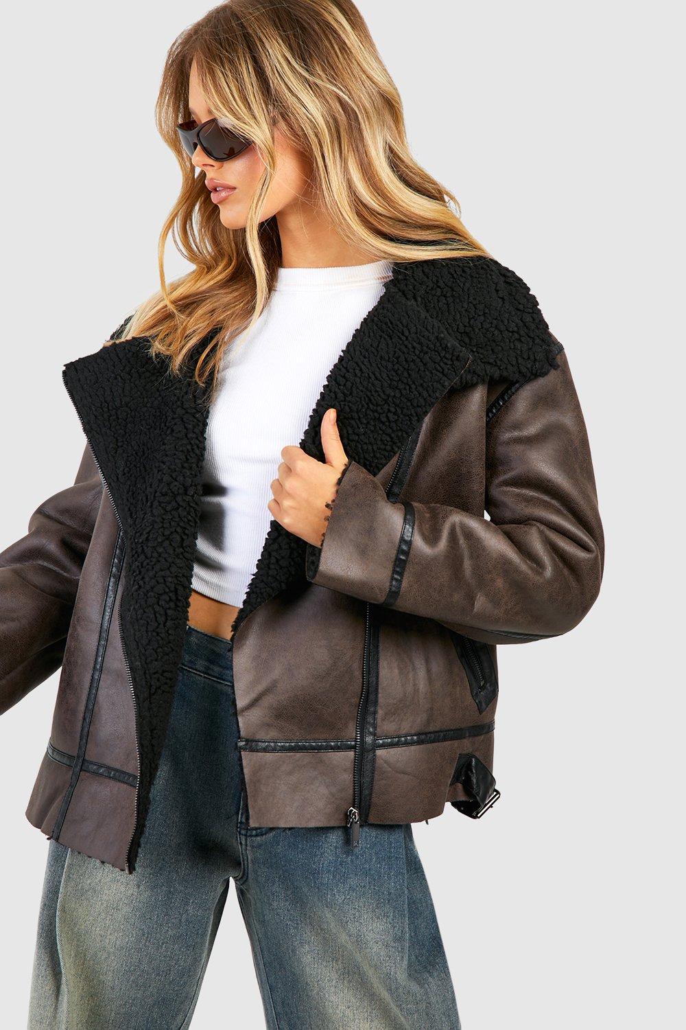 Boohoo aviator outlet jacket