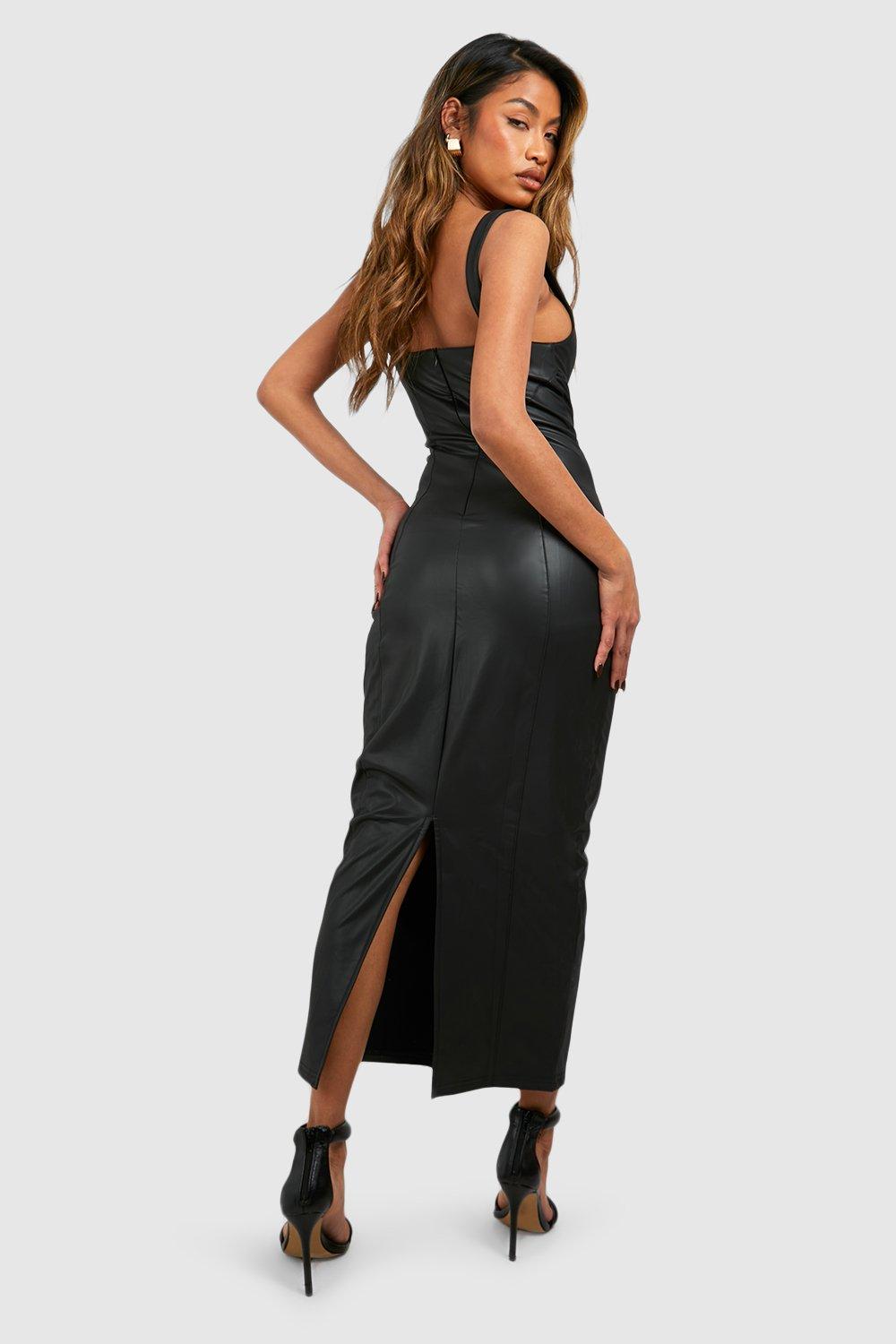 Faux Leather Maxi Dress