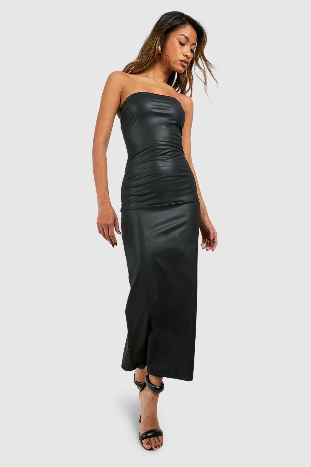 Boohoo hotsell leather dress