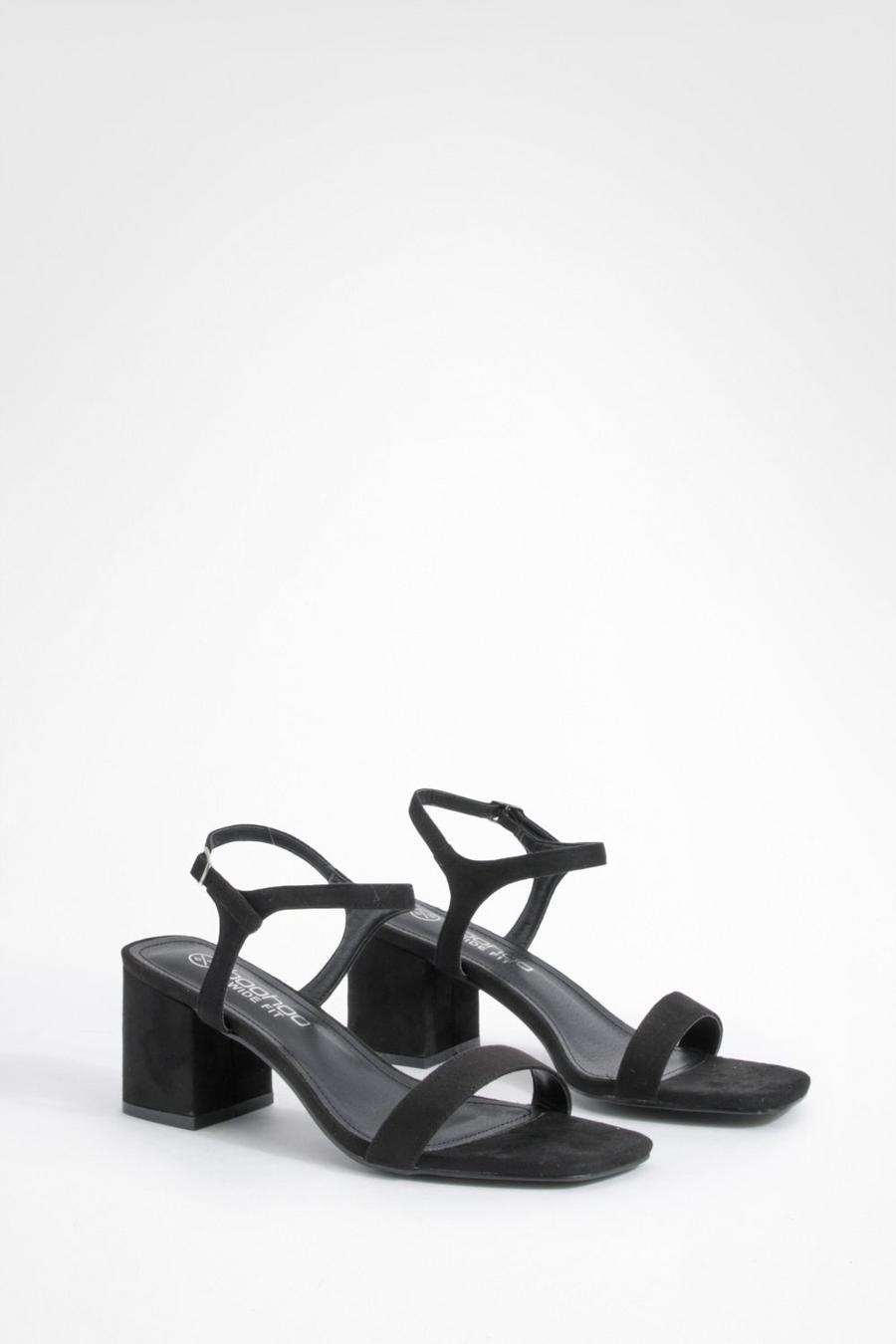Chaussures à petit talon carré - Pointure large, Black image number 1