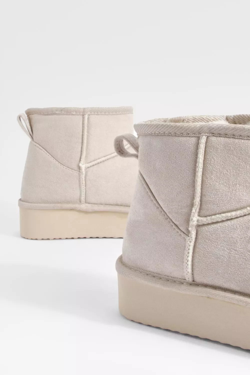 Ecru Platform Mini Cosy Boots     alternative image