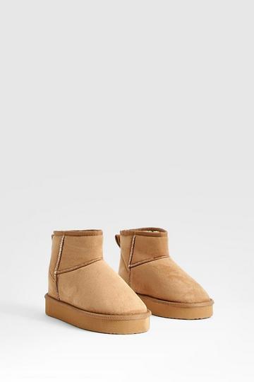 Platform Mini Cozy Boots chestnut