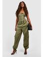 Khaki Relaxed Fit Cargo Pocket Trousers 