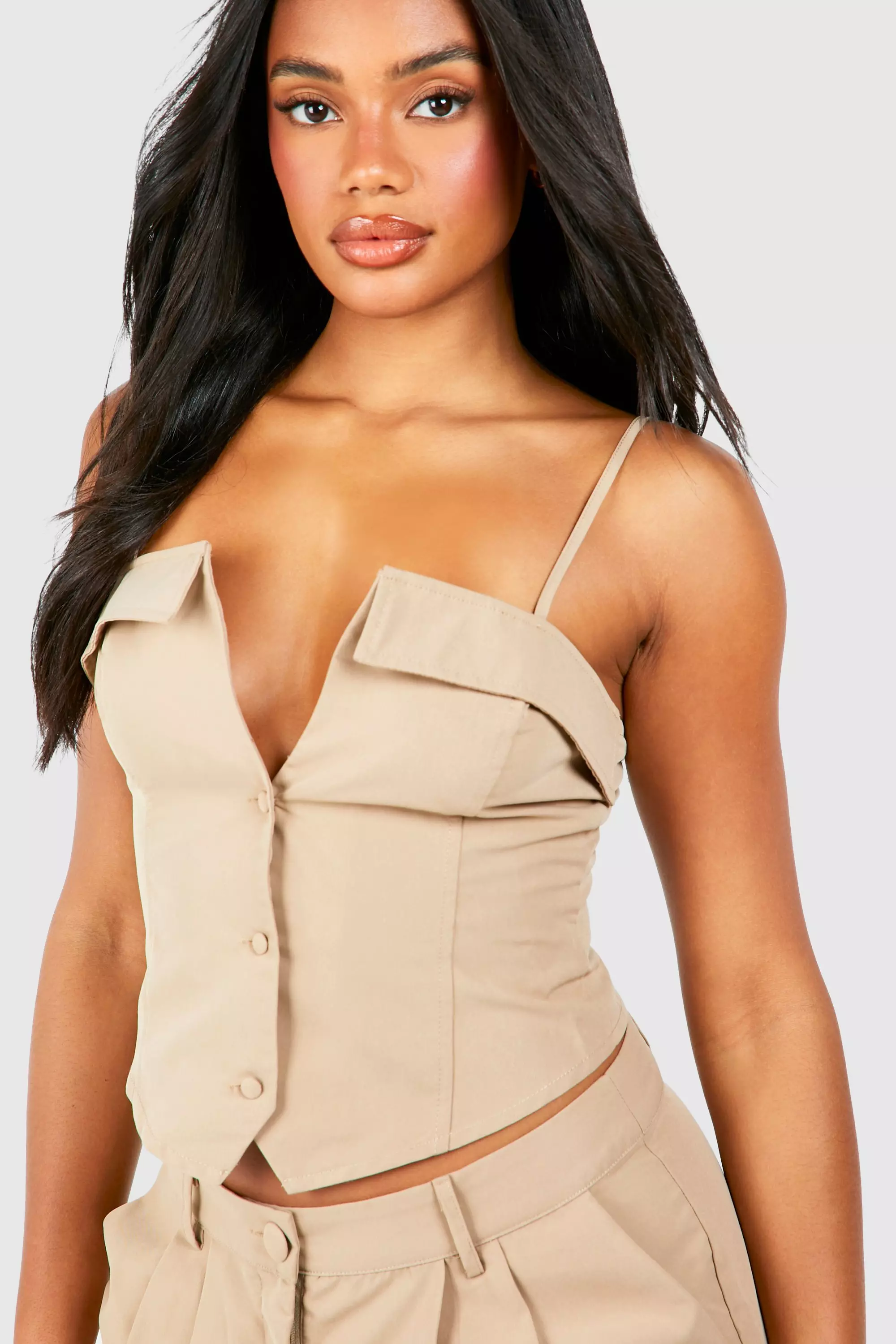 Stone V Button Front Corset alternative image