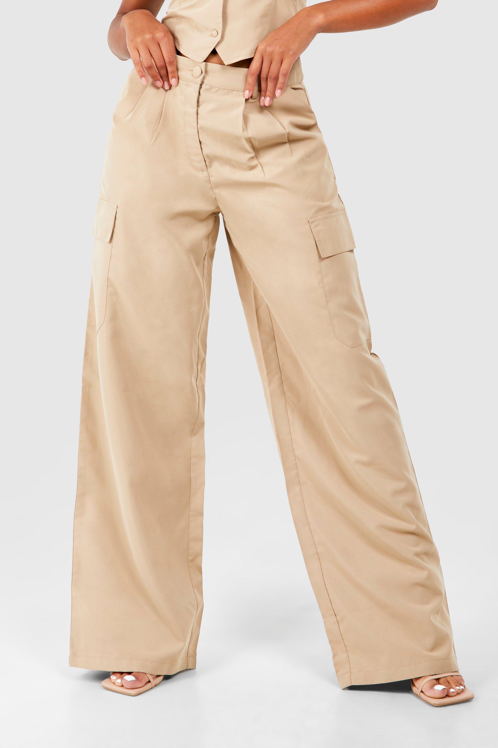 Wide Leg Cargo Trousers