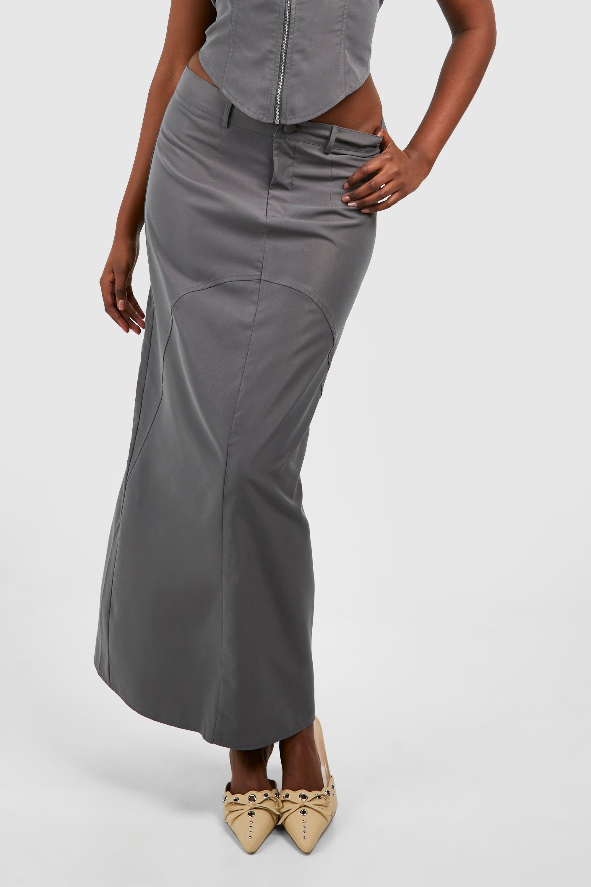 Grey pencil skirt outlet boohoo