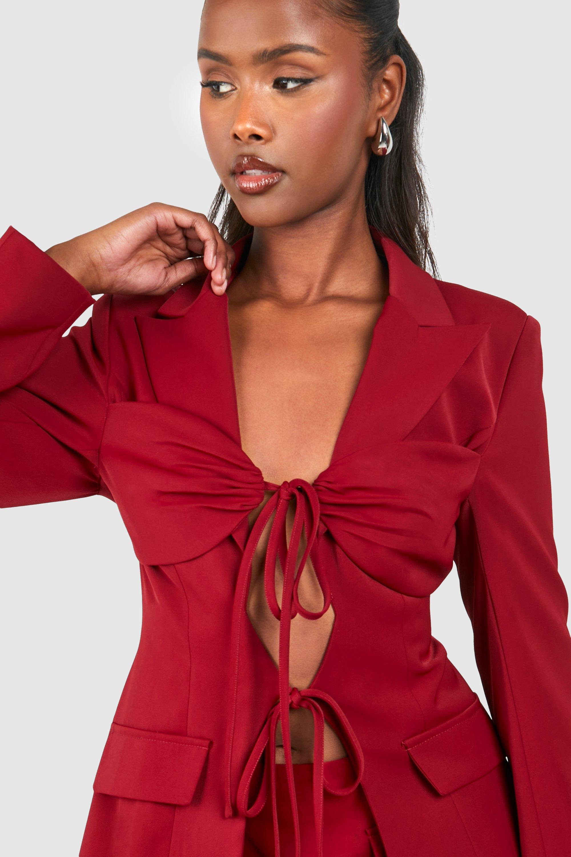 Cherry hotsell red blazer