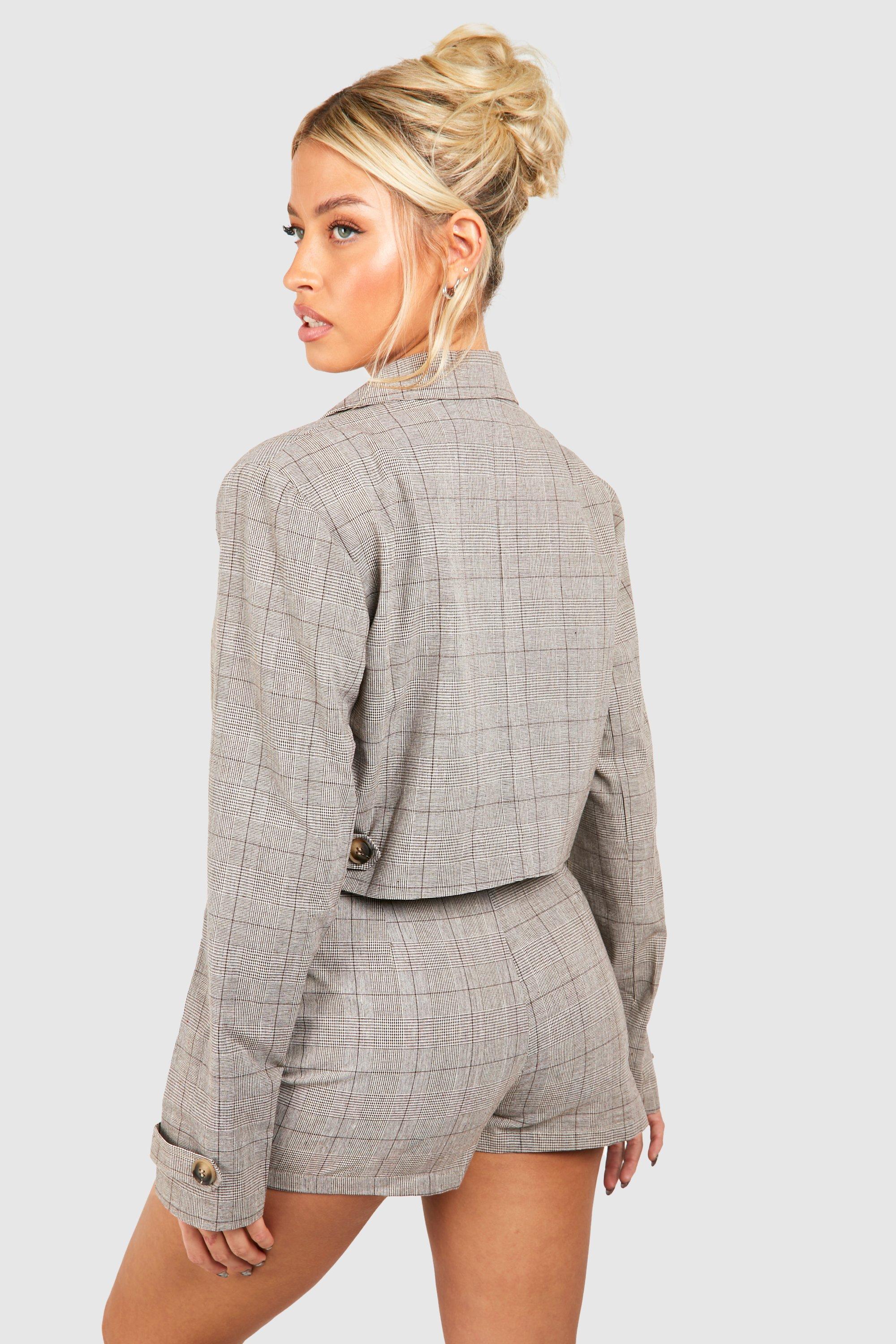 Boohoo on sale checked blazer