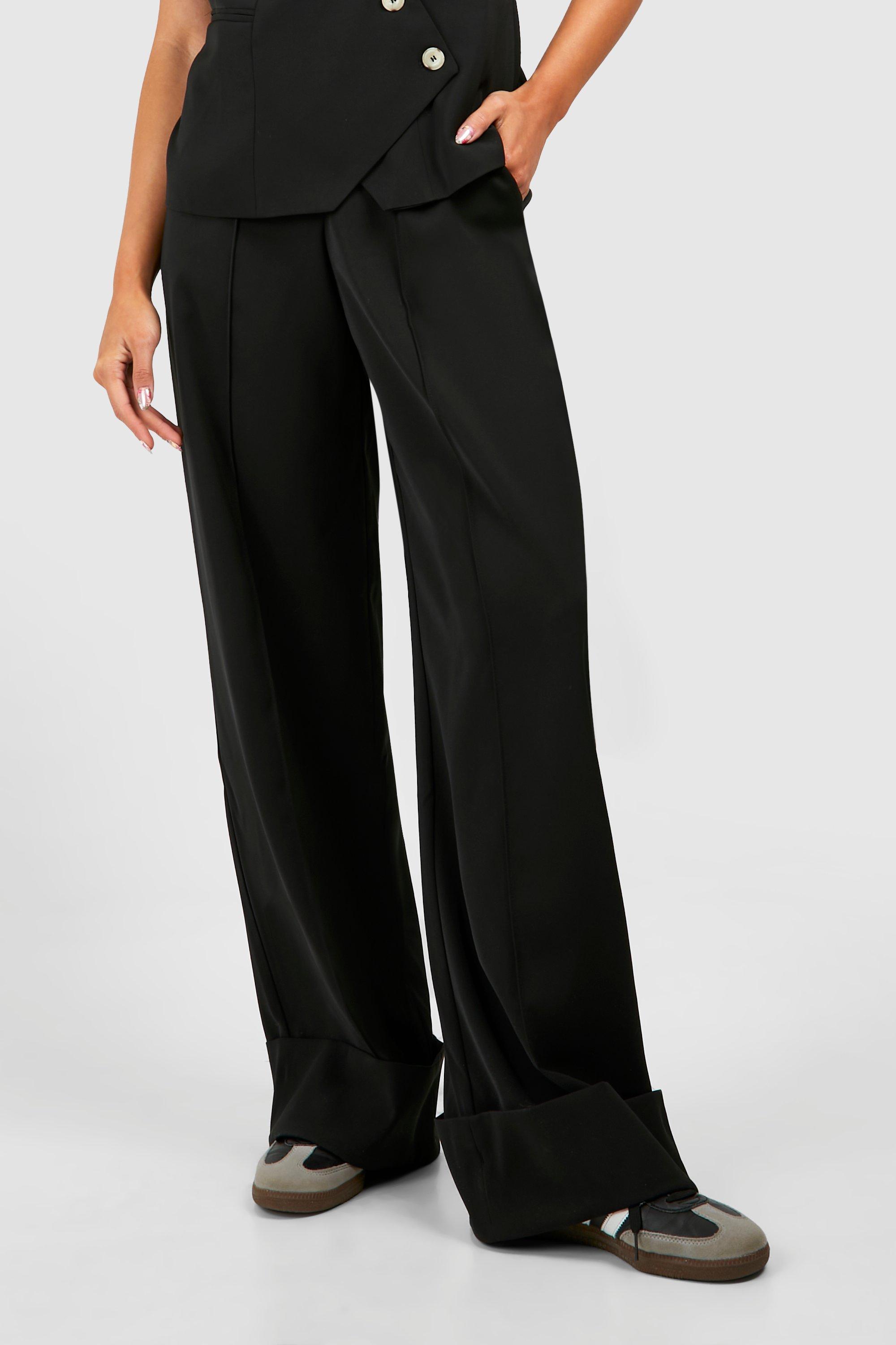 Womens cuffed dress pants top